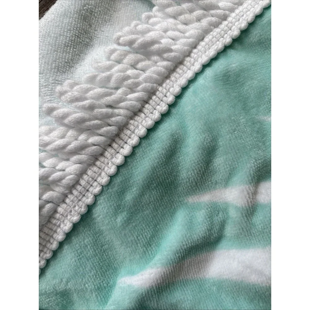 Pottery Barn Arrow Round Beach Towel 60 X 60 Seafoam/aqua NWOT Cottage Beachdaze